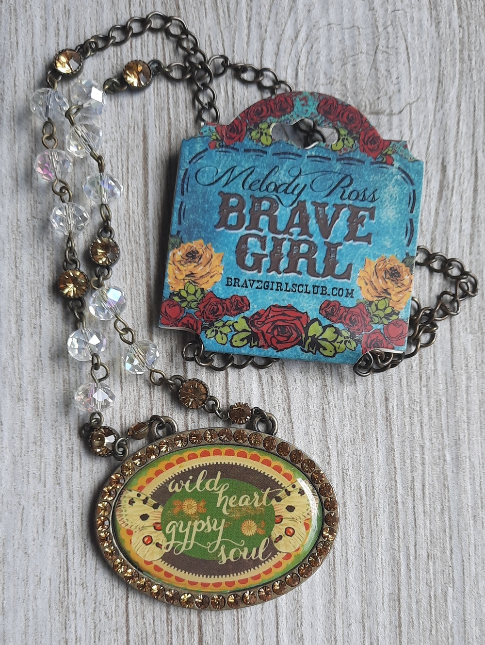 Wild Heart Gypsy Soul Pendant Necklace Melody Ross Brave Girl Jewelry NWT
